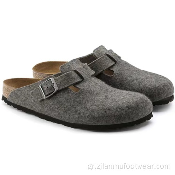 Μαλλί αισθανθεί slip-on Mule Clogs παντόφλες